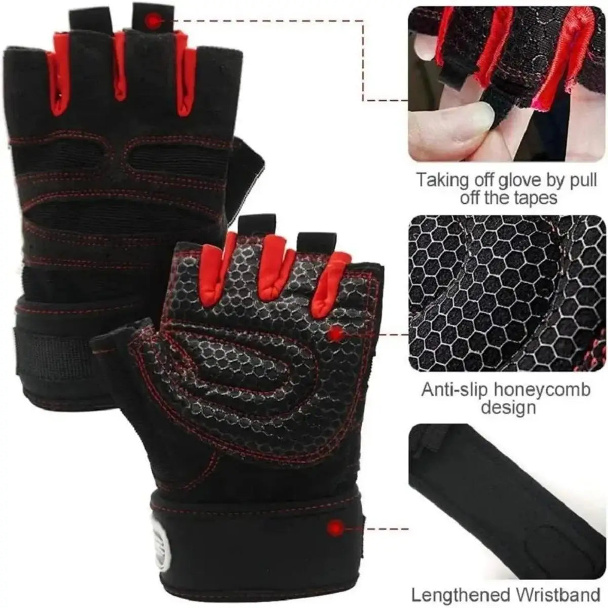 Red Gym gloves