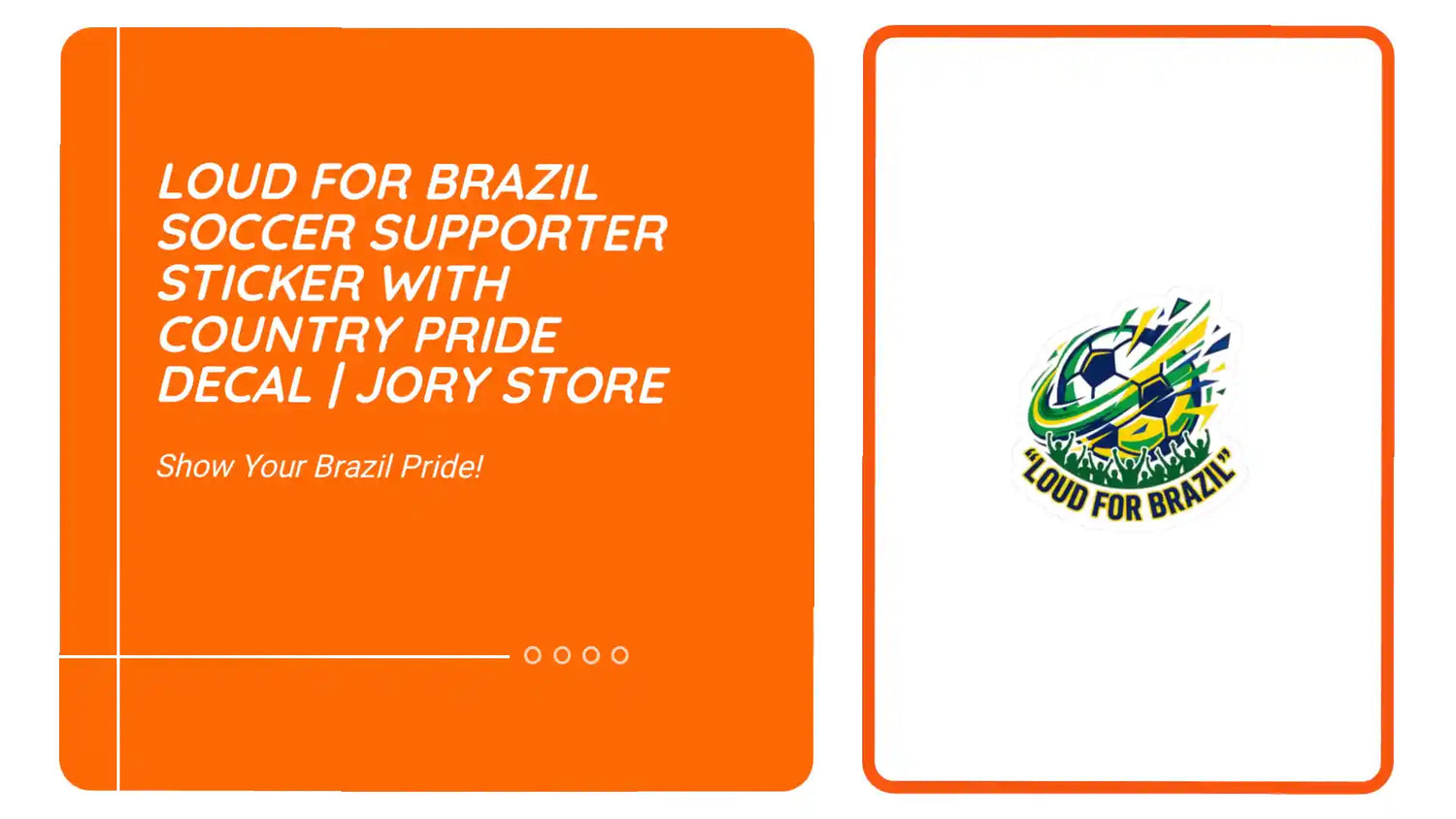 Loud For Brazil Soccer Supporter Sticker with Country Pride Decal | Jory Store by@Outfy