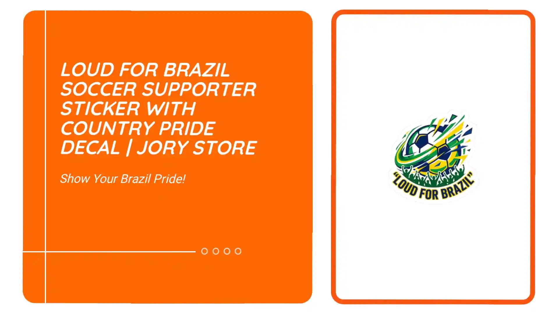 Loud For Brazil Soccer Supporter Sticker with Country Pride Decal | Jory Store by@Outfy