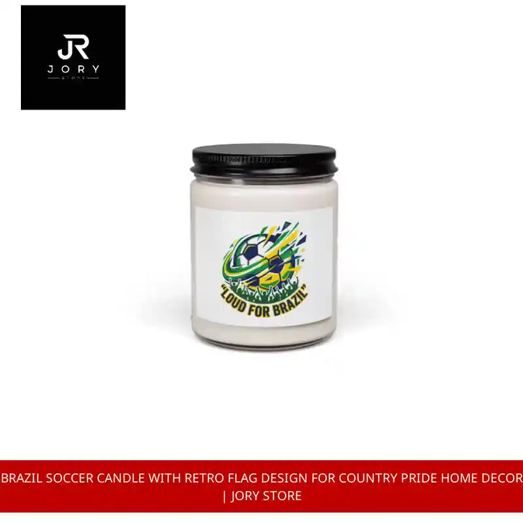 Brazil Soccer Candle with Retro Flag Design for Country Pride Home Decor | Jory Store by@Outfy